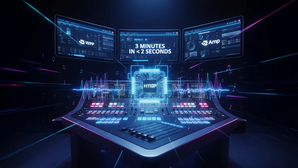 Ein futuristisches AI-Musik-Studio